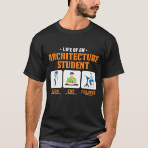 Camiseta Sleep Eat Project Architecture Vida estudiantil