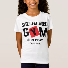 Camiseta Sleep Eat Work Gym Repeat typography design