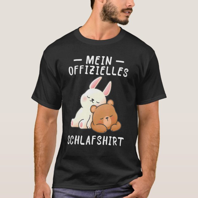 Camiseta Sleep Pajamas Nightdress Rabbit Bear (Anverso)