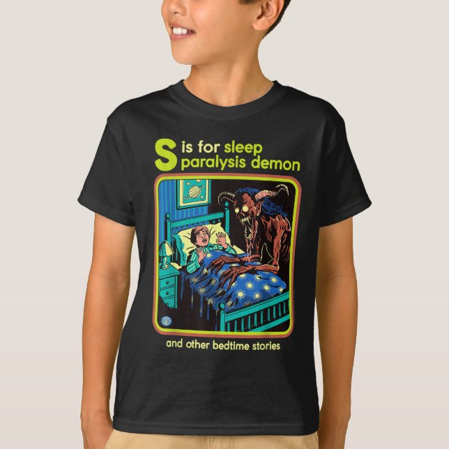 Camiseta Sleep Paralysis Demon Sarcastic Retro Funny Adult  (Anverso)