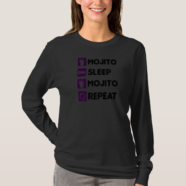 Camiseta Sleep Repeat Mojito (Anverso)