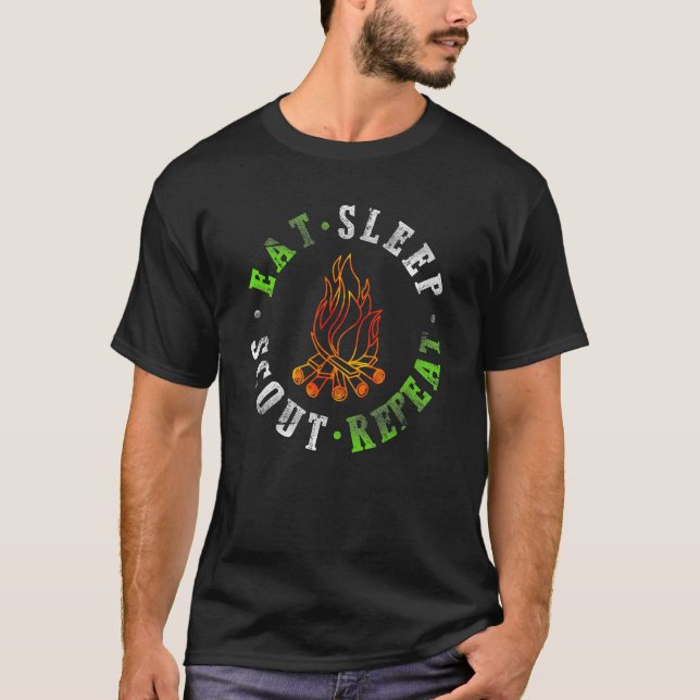 Camiseta Sleep Scout Repetir acampada Scouts Lif (Anverso)
