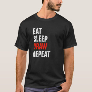 Camiseta Sleep Sleep Draw Repetir dibujante Cajón técnico A