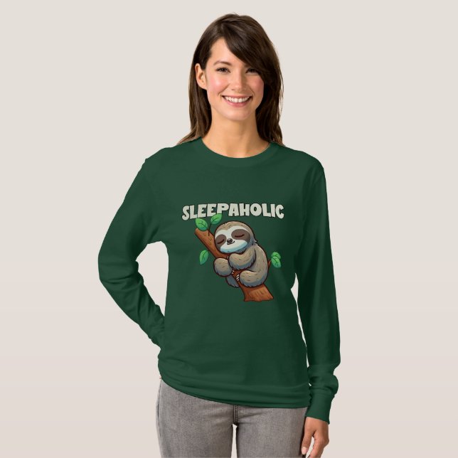Camiseta Sleepaholic - Amantes del sueño - Locura durmiente (Anverso completo)