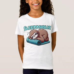 Camiseta Sleepaholic - Lema Durmiente Sobre La Mata De Yoga