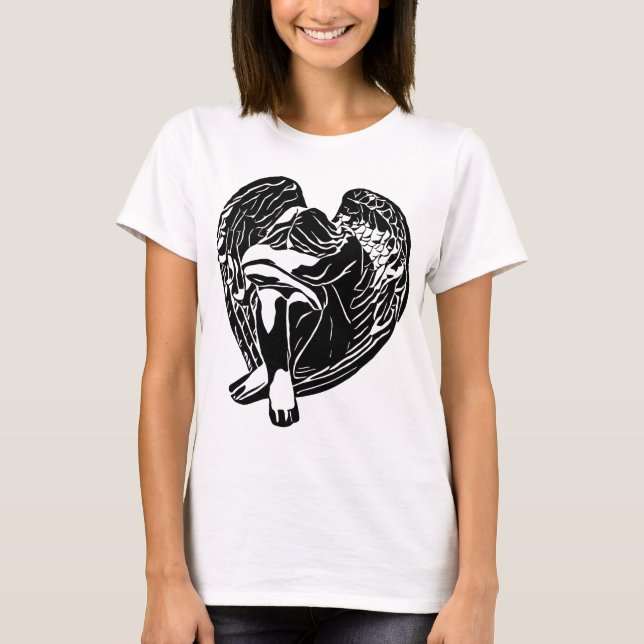 Camiseta Sleeping Angel Chica Fantasy abstracto religioso (Anverso)