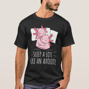 Camiseta Sleeping Axolotl Lover Pyjamas Napping