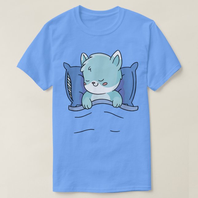 Camiseta Sleeping Cat Pyjamas Night Outfit Sleep Gifts Cats (Diseño del anverso)