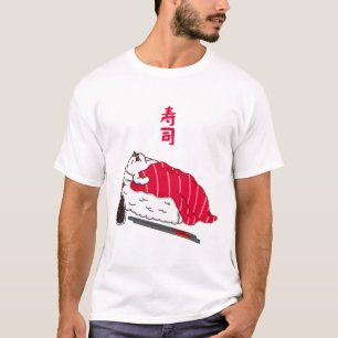 Camiseta Sleeping Cat Tuna Sushi