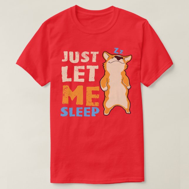 Camiseta Sleeping Corgi Dog, Sleepshirt, Pajamas1234 (Diseño del anverso)