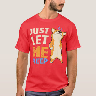 Camiseta Sleeping Corgi Dog, Sleepshirt, Pajamas1234