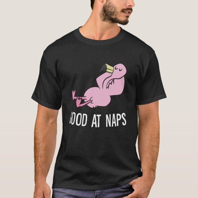 Camiseta Sleeping Flamingo Good At Naps Napping Flamingo Pa (Anverso)