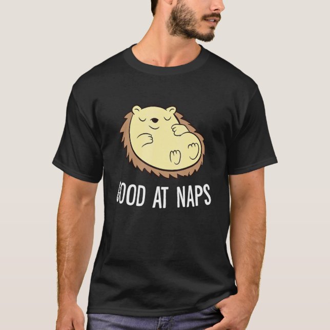 Camiseta Sleeping Hedgehog Good At Naps Napping Hedgehog Pa (Anverso)