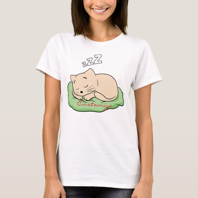 Camiseta Sleeping Kitty Thunder_Cove (Anverso)