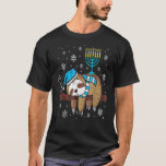 Camiseta Sleeping Sloth Menorah Hanukkah Chanukah Animal Je<br><div class="desc">Menorah Hanukkah Chanukah Animal Jewish</div>