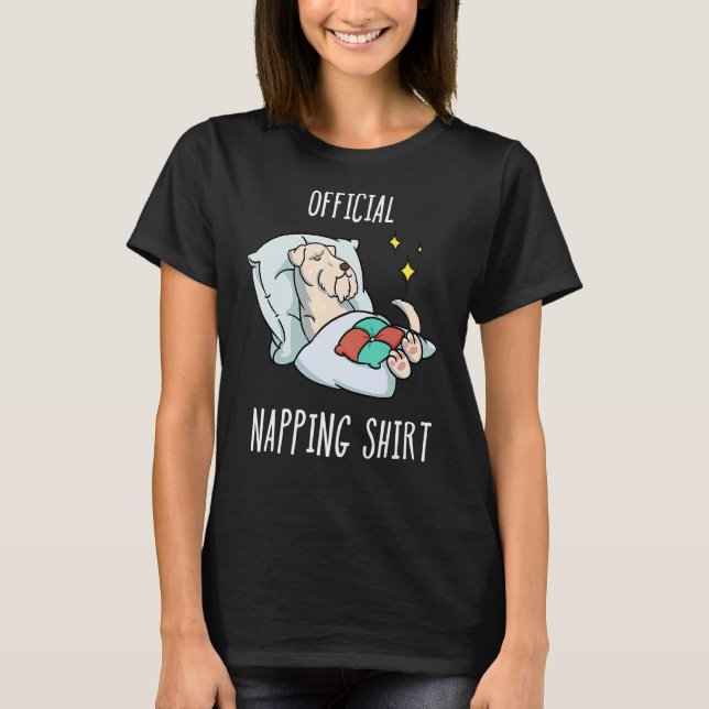 Camiseta Sleeping Soft Codificated Wheaten Terrier Pajamas (Anverso)