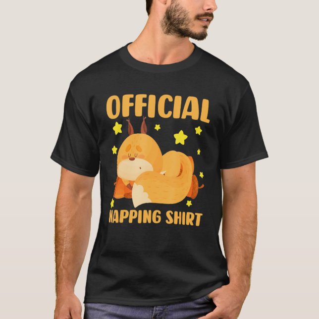 Camiseta Sleeping Squirrel Pyjamas Squirrel Official Nappin (Anverso)