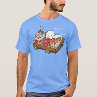 Camiseta Sleeping Sushi Shirt Love Sushi Rolling Funny Japa