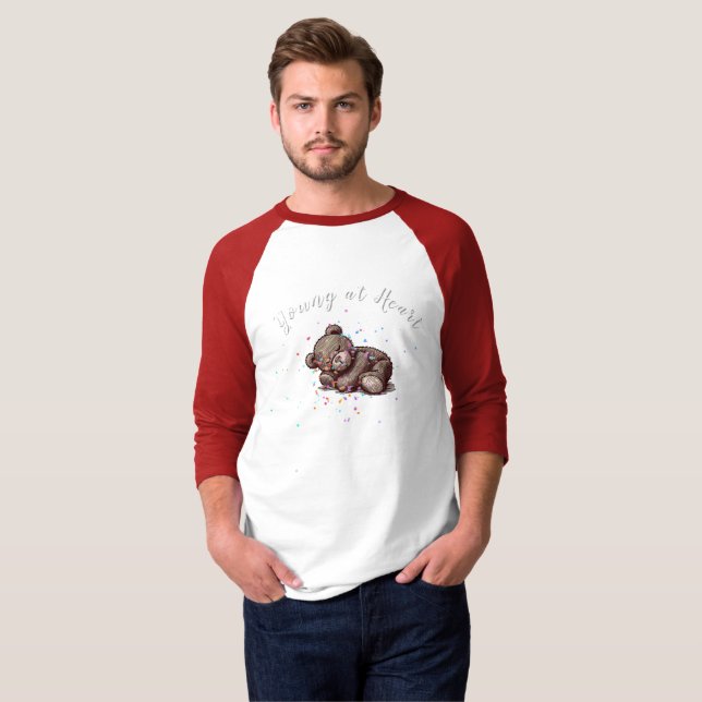 Camiseta Sleeping Teddy Bear Raglan (Anverso completo)
