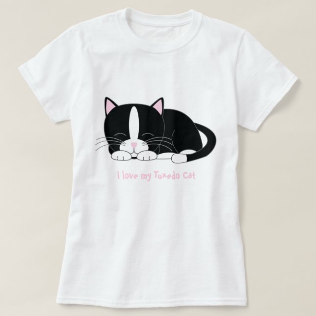Camiseta Sleeping Tuxedo Cat (Diseño del anverso)