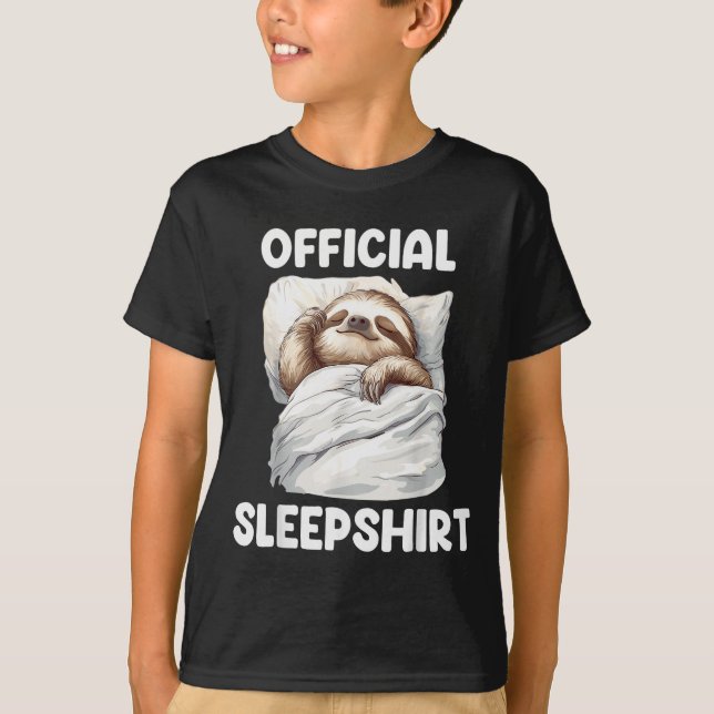 Camiseta Sleepshirt Cute Sleeng Sloth Animal Lovers Pajama  (Anverso)