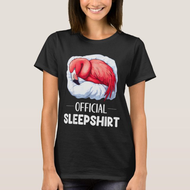 Camiseta Sleepshirt Sleeng Flamingo Animal Lovers Pajama  (Anverso)