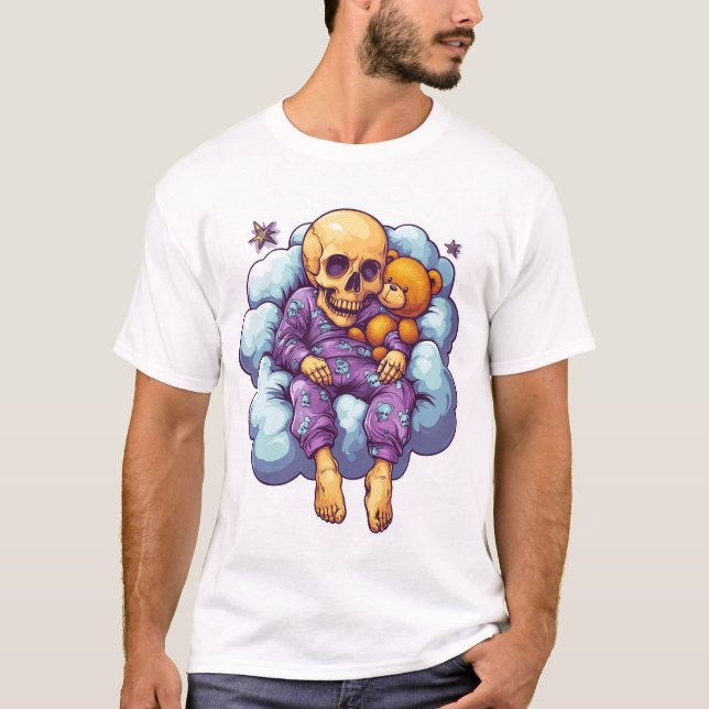 Camiseta Sleepy Bones � Cute & Funny Bedtime Skull (Anverso)