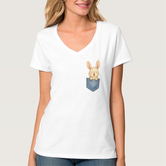 Camiseta Sleepy Bunny Pocket (Anverso)