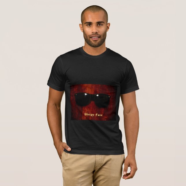 Camiseta Sleepy Face - Unisex Basic Dark T-Shirt (Anverso completo)
