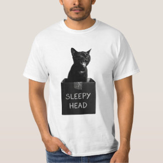 Camiseta Sleepy Head Black Cat
