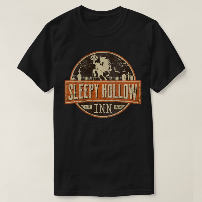 Camiseta Sleepy Hollow INN Halloween  headless horseman  (Diseño del anverso)