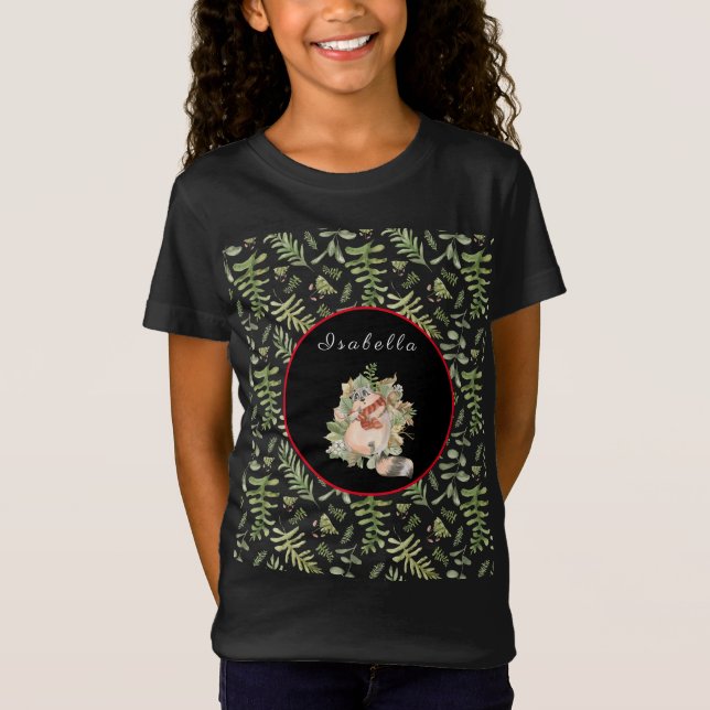 Camiseta Sleepy Raccoon Personalizar Texto y color (Anverso)