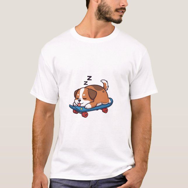 Camiseta Sleepy Skate Pup (Anverso)