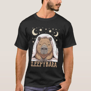 Camiseta Sleepybara siesta capybara durmiendo debajo de la