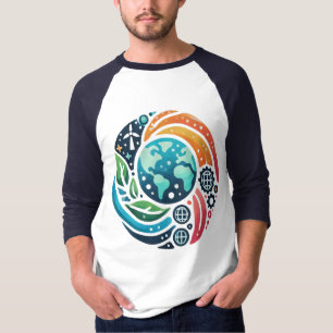 Camiseta Sleeve Raglan de 3/4 hombres