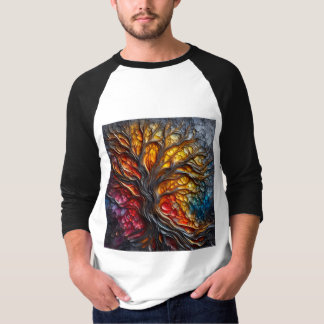 Camiseta Sleeve Raglan Tee Con Una Expresión De Arte -4