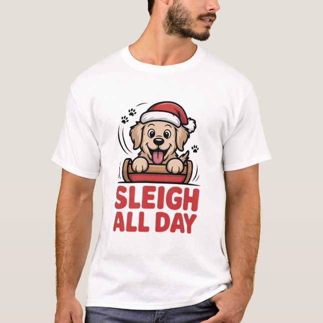 Camiseta Sleigh All Day Joyful Retriever (Anverso)