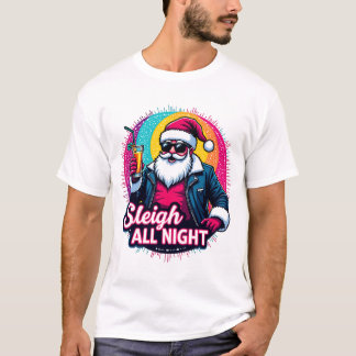 Camiseta Sleigh All Night Psychedelic Santa