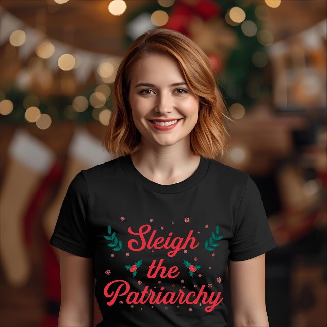 Camiseta Sleigh The Patriarchy Feminist Christmas (Subido por el creador)