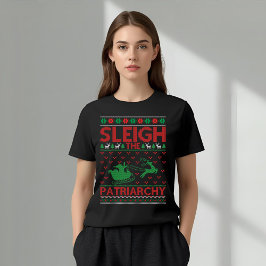 Camiseta Sleigh The Patriarchy Feminist Christmas