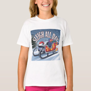 Camiseta Sleigh Todo el día: el Turbo Ride de Santa