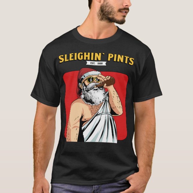 Camiseta Sleighin Pinta Navidades divertidos (Anverso)