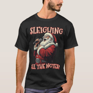 Camiseta Sleighing All Notes Santa Navidades Music Sant