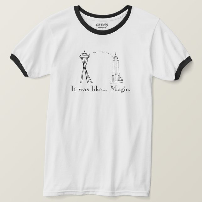 Camiseta Slepless En Seattle'Era Como La Magia' Ringer Tee (Anverso del diseño)