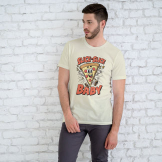 Camiseta Slice Slice Baby Funny Pizza Pun Retro 90s