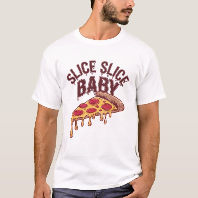 Camiseta Slice Slice Baby pizza amante (Anverso)