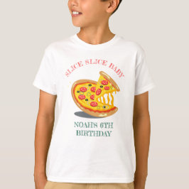 Camiseta Slice Slice Baby Pizza moderna fiesta de cumpleaño