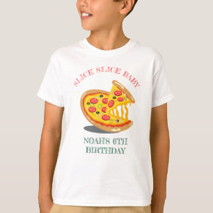 Camiseta Slice Slice Baby Pizza moderna fiesta de cumpleaño