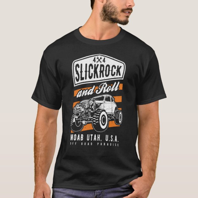 Camiseta Slickrock and Roll Moab Utah Offroad Rock Crawler  (Anverso)