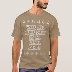 Camiseta Slide Down on My Candy Cane Christmas Joke Xmas Pu